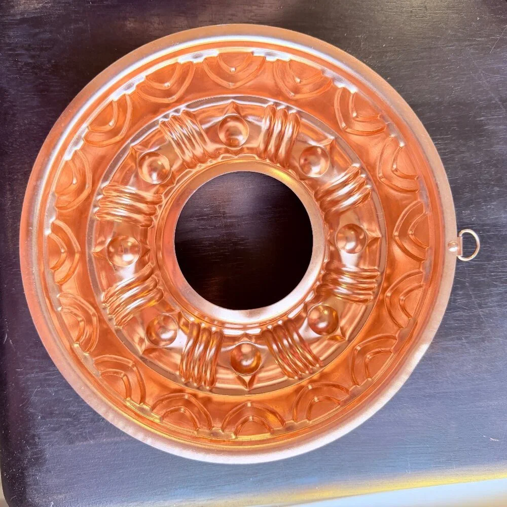 Vtg Copper‎ Kitchen Mold Set Wall Hanging Decor Retro Bakeware Farmhouse Charm